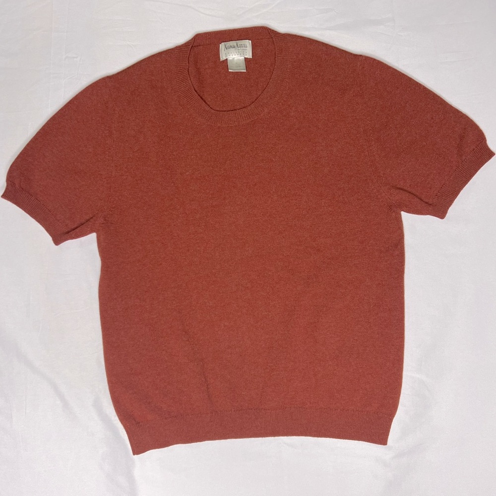 Cashmere Shortsleeved Sweater Size M Neimun Marcus Exclusive Collection